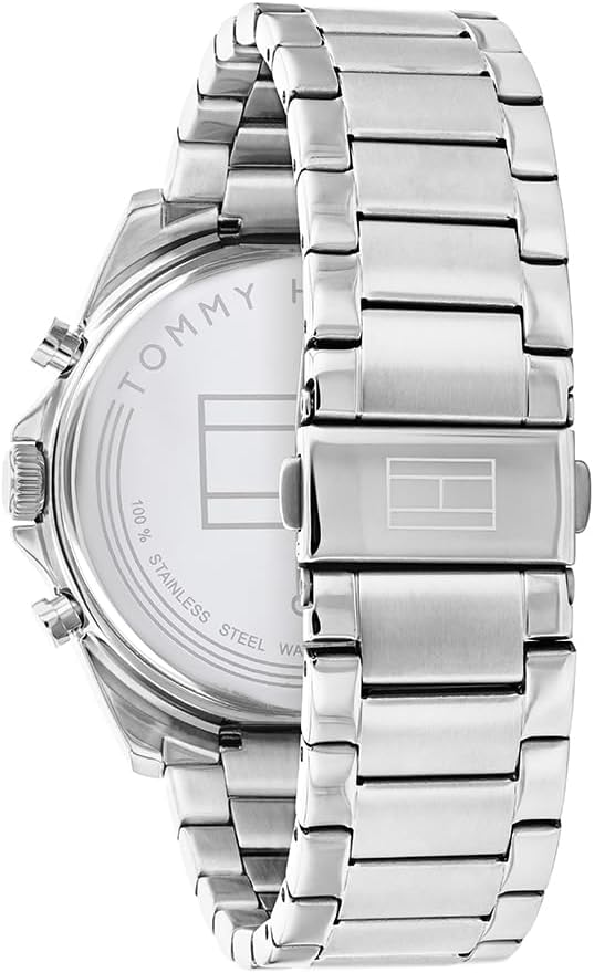 Tommy Hilfiger Analogue Multifunction Quartz Watch for Men with Stainless Steel mesh and Link Bracelet and Leather Strap