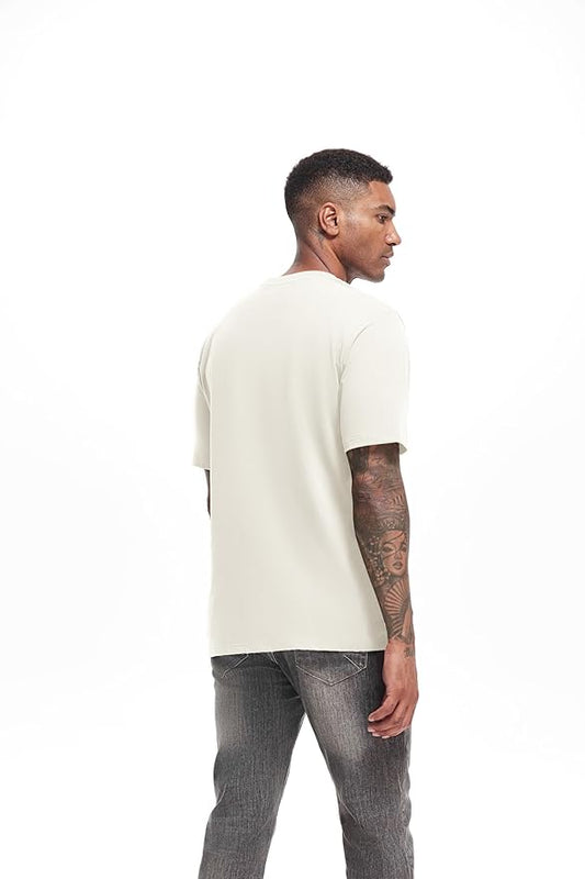 Men's Heavy Weight Crew Neck T-Shirt Mens Premium Cotton Tee - Pre Shrunk S-3XL