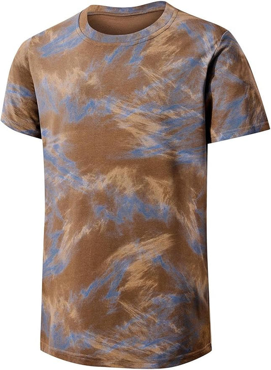 T-Shirts for Men UK Crewneck Fashion Cotton Tee Tops Hipster T Shirts Cool Loose Fit