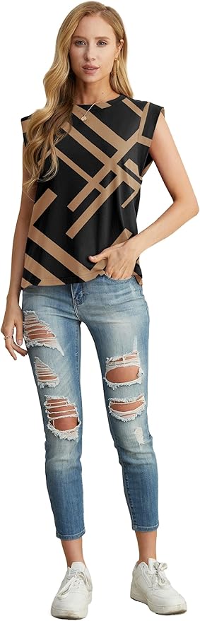 Womens Cotton T Shirts Cap Sleeves Loose Fit Basic Ladies Tops for Casual Comfort Soft Crew Neck Summer Tees
