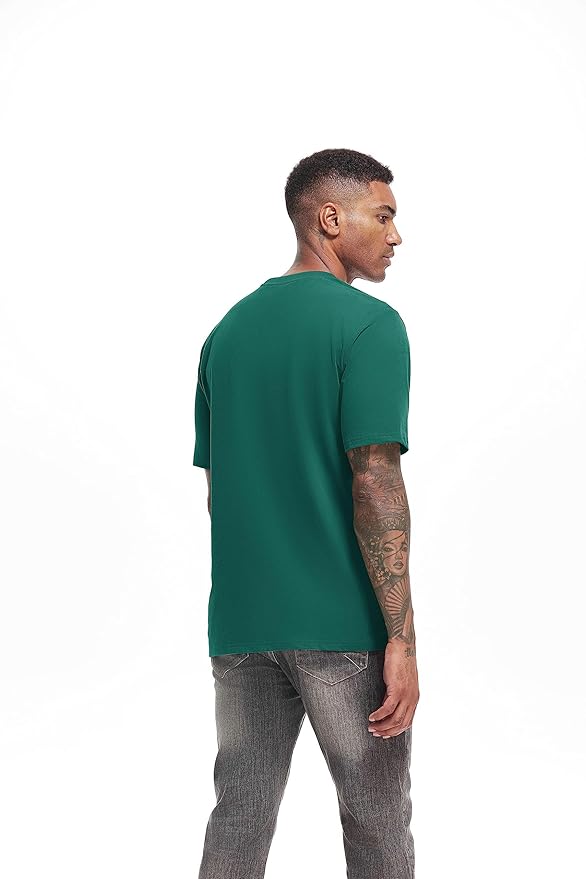Men's Heavy Weight Crew Neck T-Shirt Mens Premium Cotton Tee